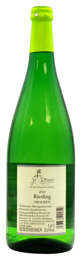 Winzer der Rheinhessischen Schweiz Riesling Weißwein trocken 12% vol., 6 x 1 l Flasche