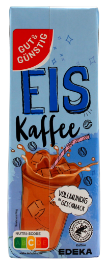 Gut & Günstig Eiskaffee, 8 x 1 l Getränkekarton