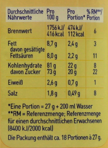 Krüger Family Cappuccino White-Vanille Getränkepulver, 6 x 500g Beutel.