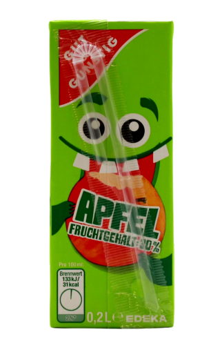 Gut & Günstig Apfelsaft, 40 x 0.2 l Trinkpäckchen