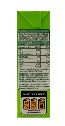 Gut & Günstig Apfelsaft, 40 x 0.2 l Trinkpäckchen