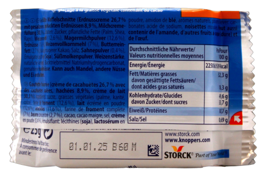 Knoppers Erdnuss Waffelschnitte 8 Stück, 16 x 200g Packung