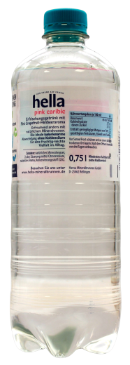 hella Caribic Pink aromatisiertes Wasser, 12 x 0.75 l Flasche EINWEG