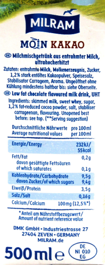 Milram Moin H-Kakao, 20 x 500ml Trinkpäckchen