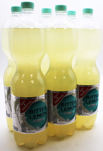 Gut & Günstig Bitter Lemon, 6 x 1.5 l EINWEG