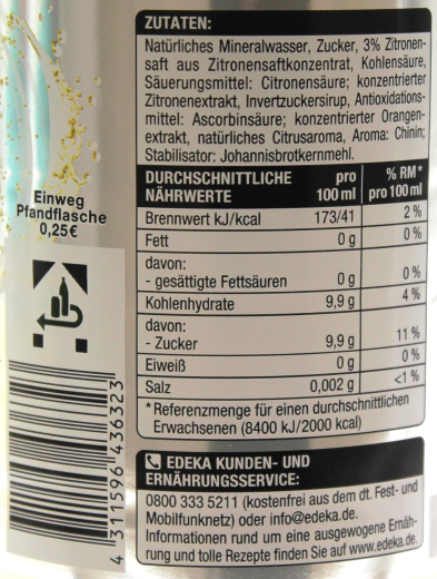 Gut & Günstig Bitter Lemon, 6 x 1.5 l EINWEG