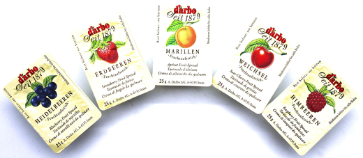 D'arbo Fruchtaufstrich Sortiment, 100 x 25g Schale