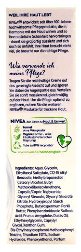 Nivea reichhaltige Tagespflege mit Mandelöl für trockene Haut LSF 15, 3 x 50ml Tube