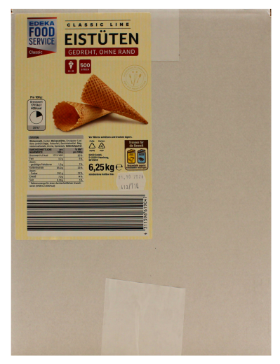 Classic Line Eistüten gedreht ohne Rand, 1 x 6.25 kg Karton