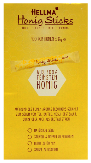 Hellma Honig Sticks, 1 x 800g Karton