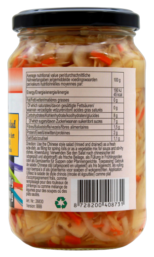 Heuschen & Schrouff Salat nach chinesischer Art, 6 x 190g Glas