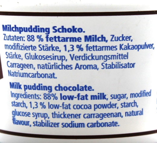 frischli Milchpudding Schoko, 20 x 85g Becher