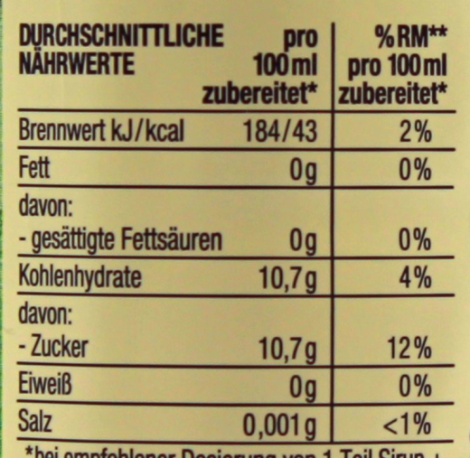 Herzstücke Waldmeister Getränkesirup, 6 x 0.5 l Flasche