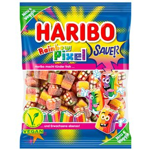 Haribo Rainbow Pixel sauer, 18 x 160g Beutel