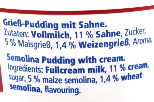 frischli Grieß-Pudding mit Sahne, 20 x 85g Becher