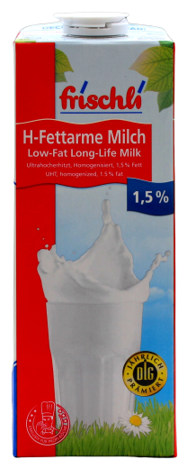 frischli H-Fettarme Milch 1.5% Fett, 12 x 1 l Getränkekarton