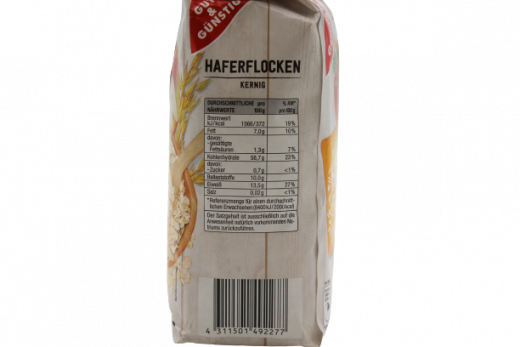 Gut & Günstig Haferflocken kernig 5 x 500g Packung