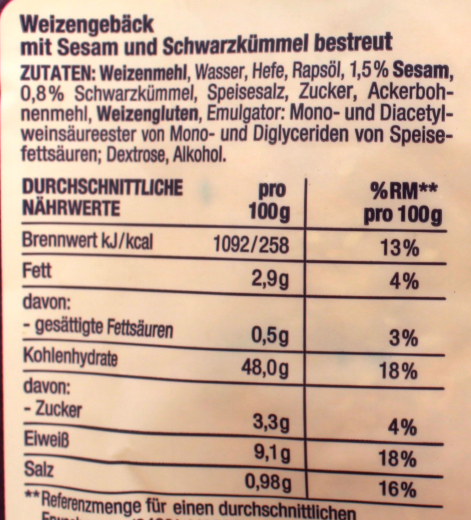 Herzstücke Mini-Fladen Brot mit Sesam und Schwarzkümmel, 6 x 200g Packung