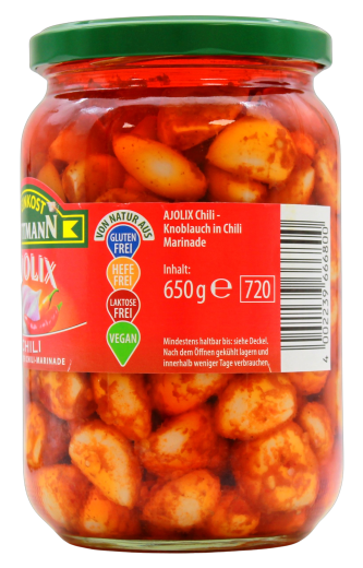 Feinkost Dittmann Ajolix Knoblauch in Chili Marinade, 6 x 650g Glas