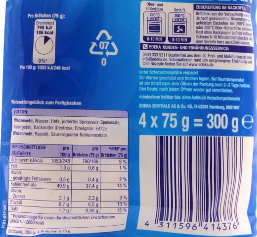 Gut & Günstig Baguette Brötchen, 10 x 300g Beutel