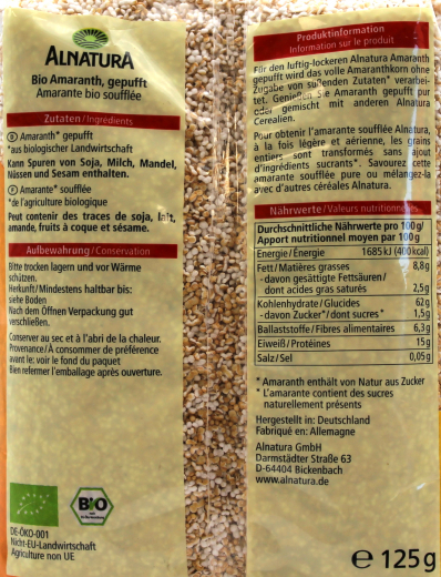Alnatura Weizenkleie 4 x 250g Tüten