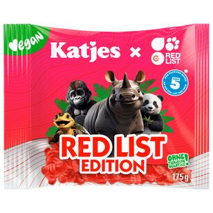 Katjes Red List Edition Fruchtgummi vegan, 22 x 175g Beutel