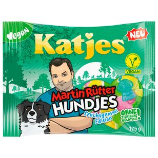 Katjes Martin Rütter Hundjes Fruchtgummi vegan, 18 x 175g Beutel