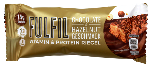 Fulfil Vitamin & Protein Riegel mit Chocolate Hazelnut Geschmack, 15 x 40g Riegel