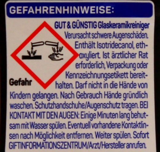 Gut & Günstig Glaskeramikreiniger, 9 x 300ml Flasche