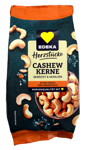 Herzstücke Cashewkerne geröstet & gesalzen, 7 x 125g Beutel