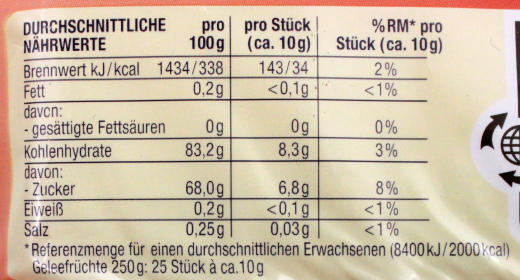 Herzstücke Gelee-Fruchtmischung, 5 x 250g Schale