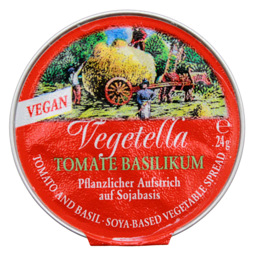 Vegetella Pflanzliche Aufstriche auf Sojabasis, 1 x 1.44 kg Karton ( 60 x 24g Portionsschälchen)