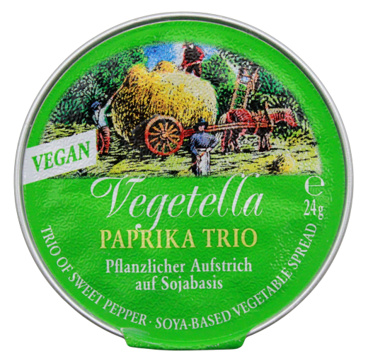 Vegetella Pflanzliche Aufstriche auf Sojabasis, 1 x 1.44 kg Karton ( 60 x 24g Portionsschälchen)