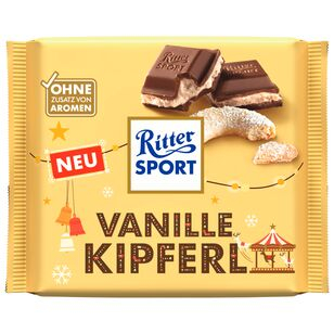 Ritter Sport Winter Vanillekipferl Schokolade, 12 x 100g Tafel