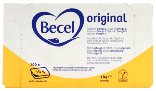 Becel Original Classic Margarine 59% Fett, 100 x 10g Portionsschale