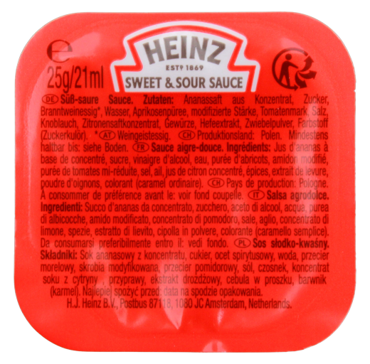 Heinz Sweet & Sour Sauce, 100 x 25g Schale