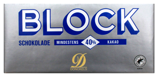 Donckels Block Schokolade 40% Kakao, 17 x 200g Tafel
