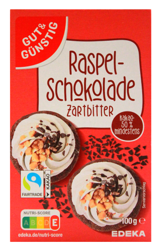 Gut & Günstig Raspelschokolade Zartbitter, 11 x 100g Packung