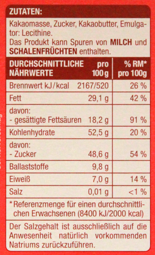 Gut & Günstig Raspelschokolade Zartbitter, 11 x 100g Packung