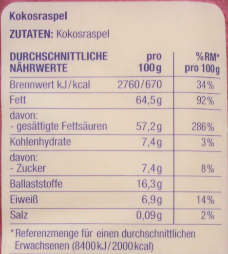 Herzstücke Kokosraspeln naturbelassen, 6 x 200g Beutel