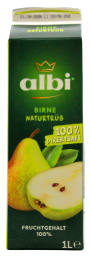 albi Birne naturtrüb 100% Direktsaft, 6 x 1 l Getränkekarton