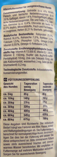Herzstücke Vital Complete Premium Klomplett-Mahlzeit reich an Frisch-Geflügel mit Hirse Hundefutter, 4 x 3 kg Beutel