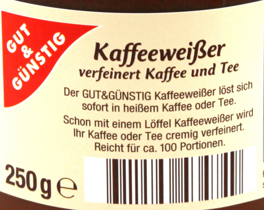 Gut & Günstig Kaffeeweißer 6 x 250g Becher