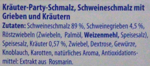 Laru Kräuter-Party Schmalz mit Grieben & Kräutern, 12 x 150g Becher