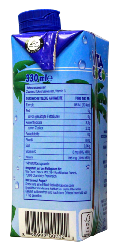Vita Coco Kokosnusswasser, 12 x 0.33 l Geränkekarton