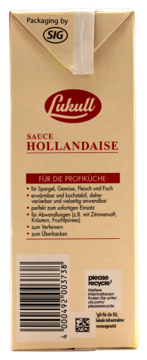 Lukull Sauce Hollandaise, 10 x 1 l Tetrapak