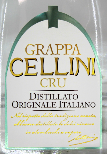 Grappa Cellini Cru 38% vol., 6 x 0.7 l Flasche
