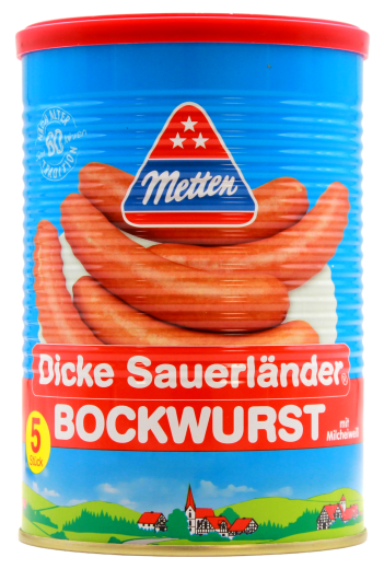 Metten Dicke Sauerländer Bockwurst, 6 x 500g Dose