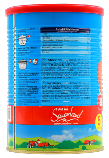 Metten Dicke Sauerländer Bockwurst, 6 x 500g Dose