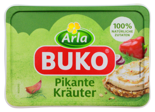 Arla Buko Pikante Kräuter Frischkäse, 5 x 200g Becher